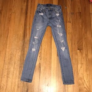 light washed ripped jeans